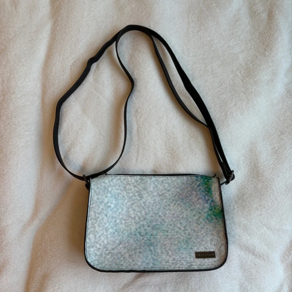 Rareform UpCycle Billboard Vinyl Crossbody Bag Multi Color Abstract Eco Friendly